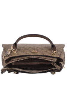 Guess Noelle II Luxury Satchel HWBG96 72070 Latte Logo/Brown (GU794-b) rokassoma