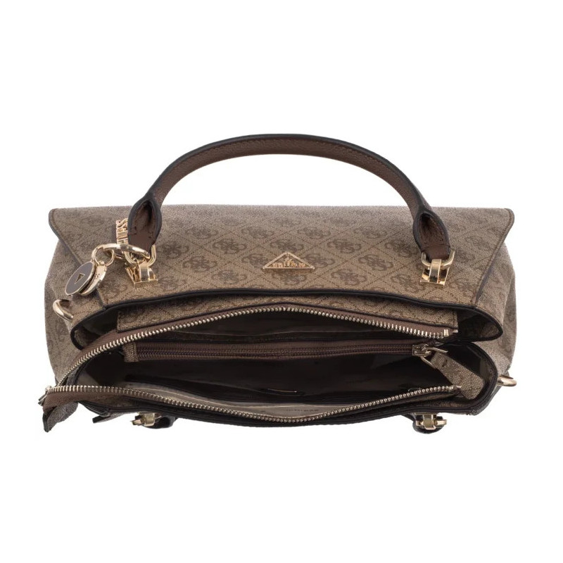 Guess Noelle II Luxury Satchel HWBG96 72070 Latte Logo/Brown (GU794-b) rankinė