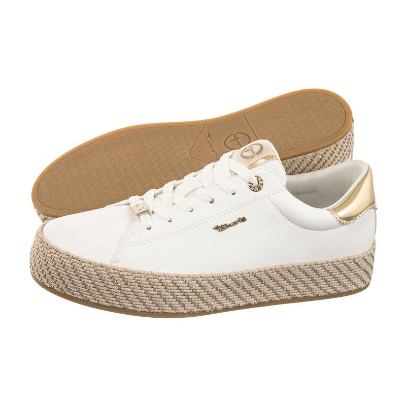 Tamaris Białe 1-23713-42 190 White/Gold (TM479-a) batai