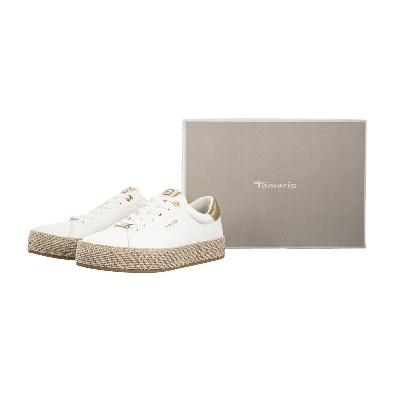 Tamaris Białe 1-23713-42 190 White/Gold (TM479-a) kurpes