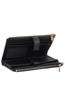 Guess Laurel II Slg Dbl Zip Organizer SWSG74 59157 Coal Logo (GU861-a) rokassoma