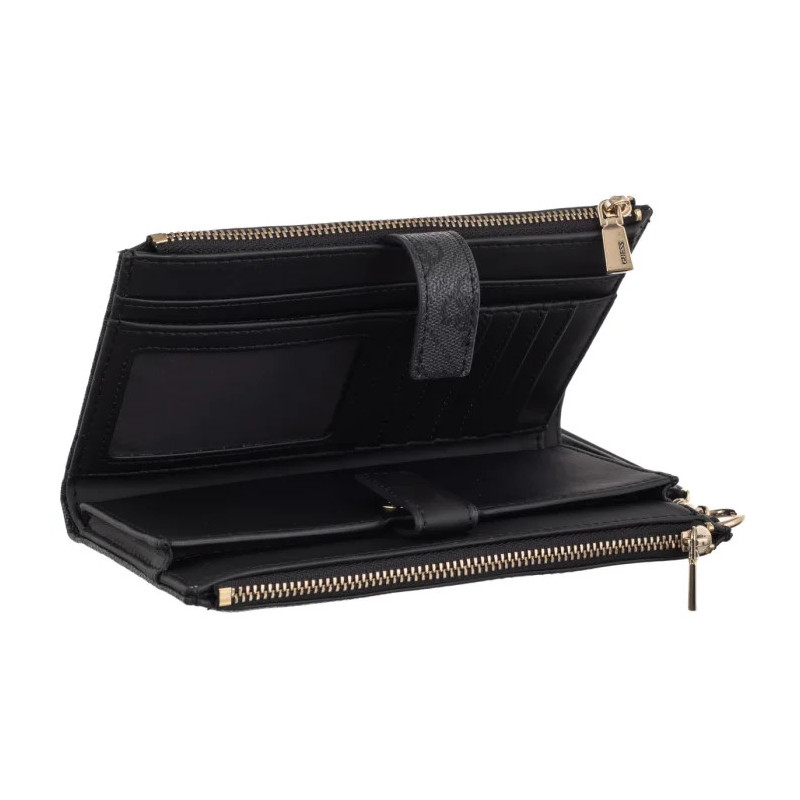 Guess Laurel II Slg Dbl Zip Organizer SWSG74 59157 Coal Logo (GU861-a) rokassoma