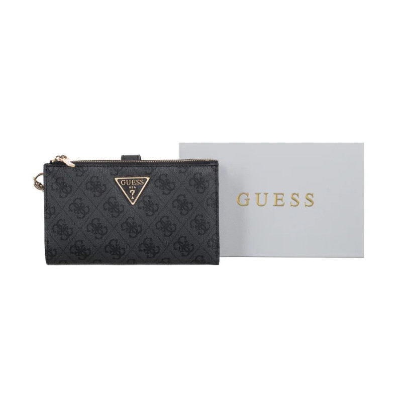 Guess Laurel II Slg Dbl Zip Organizer SWSG74 59157 Coal Logo (GU861-a) rokassoma