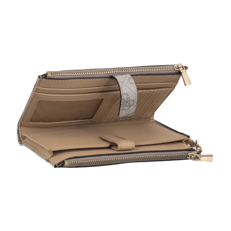 Guess Laurel II Slg Dbl Zip Organizer SWSG74 59157 Dark Taupe Logo (GU861-b) rokassoma