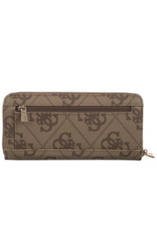 Guess Laurel II Slg Large Zip Around SWSO74 59146 Latte Logo/Brown (GU860-b) käekott