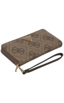 Guess Laurel II Slg Large Zip Around SWSO74 59146 Latte Logo/Brown (GU860-b) rankinė