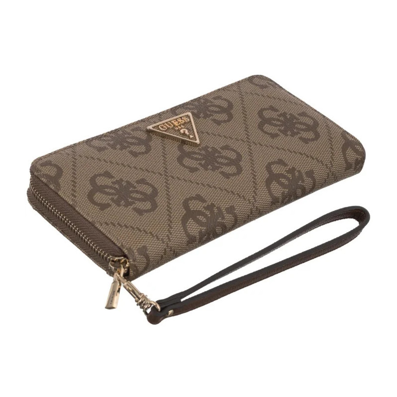 Guess Laurel II Slg Large Zip Around SWSO74 59146 Latte Logo/Brown (GU860-b) handbag