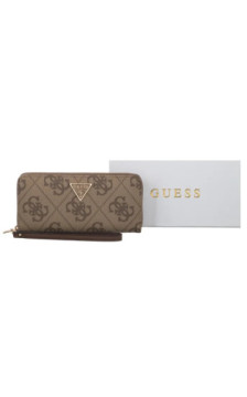 Guess Laurel II Slg Large Zip Around SWSO74 59146 Latte Logo/Brown (GU860-b) handbag