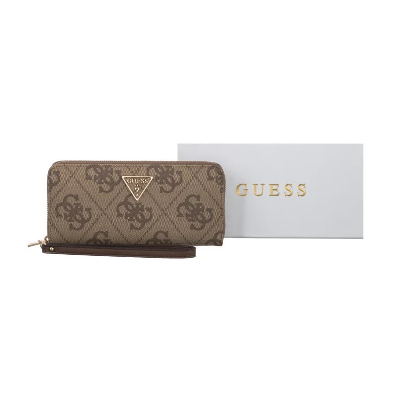 Guess Laurel II Slg Large Zip Around SWSO74 59146 Latte Logo/Brown (GU860-b) käekott