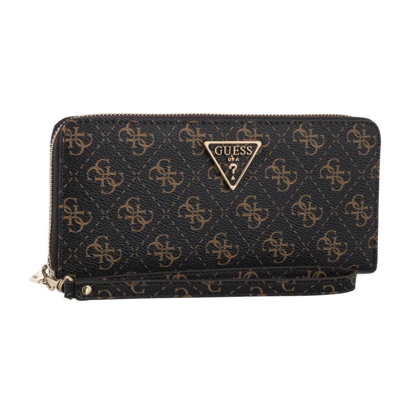 Guess Laurel II Slg Large Zip Around SWQL74 59146 Brown Logo (GU862-a) handbag