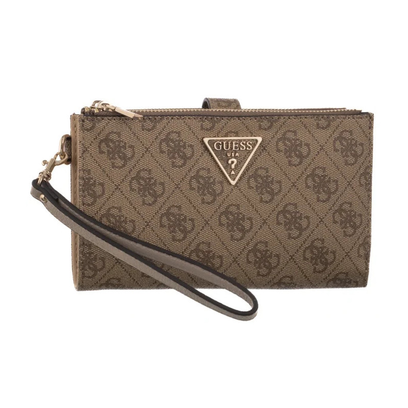 Guess Laurel II Slg Dbl Zip Organizer SWSG74 59157 Latte Logo (GU861-c) rankinė