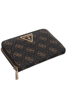 Guess Laurel II Slg Med Zip Around SWQL74 59140 Brown Logo (GU863-a) käekott