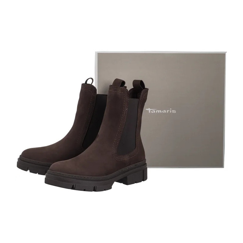 Tamaris Brązowe 1-25901-41 3B2 Mocca Nubuc (TM499-b) kurpes