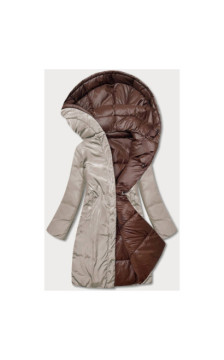 LONG JACKET WITH HOOD BLACK (PM7231) striukė