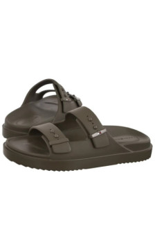 Tommy Hilfiger Light Adjustable Pool Slider Willow Green FM0FM05757 GX9 (TH1443-b) slippers