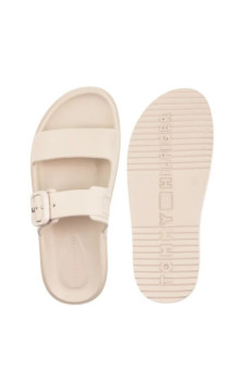 Tommy Hilfiger TH Light Double Strap Sandal Soft Cream FW0FW08953 AEO (TH1444-a) Women's Shoes/Flip Flops