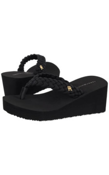 Tommy Hilfiger TH Wedge Braided Summer Sandal Black FW0FW09198 BDS (TH1441-b) batai