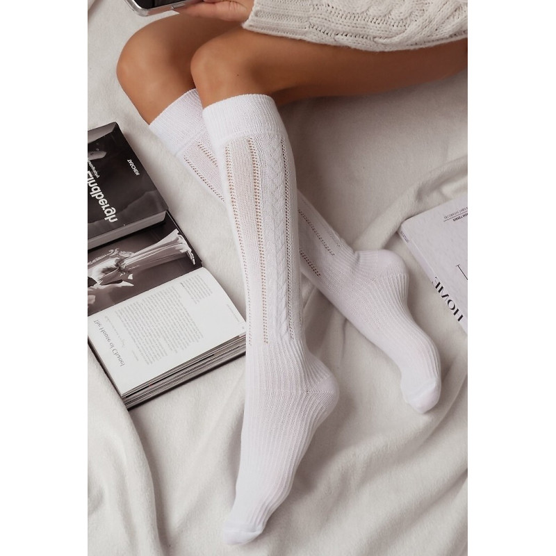 Milena kokvilnas zeķes līdz ceļiem