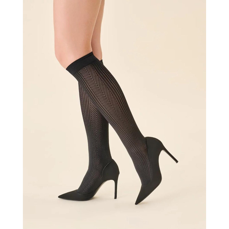 Gabriella socks up the knee