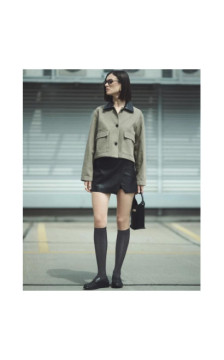 Gabriella socks up the knee