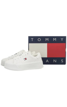 Tommy Hilfiger Tjw Script Cupsole Flatform Ecru EN0EN02961 YBL (TH1448-a) sports Shoes