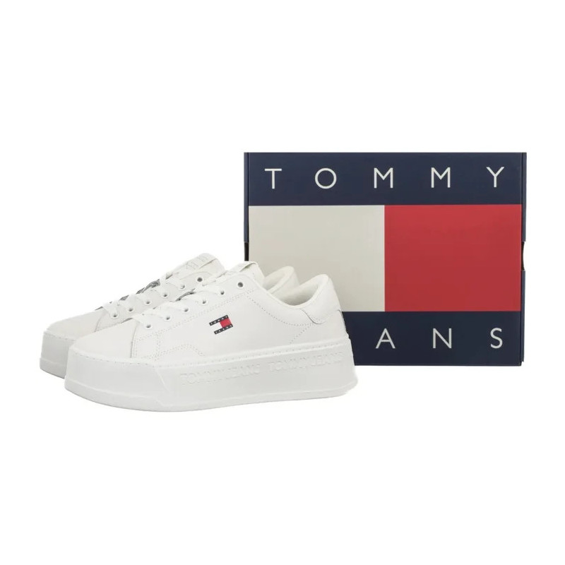 Tommy Hilfiger Tjw Script Cupsole Flatform Ecru EN0EN02961 YBL (TH1448-a) sportiniai bateliai