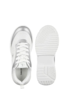 Calvin Klein Low Cut Lace-Up Sneaker Silver/White V3A9-83233-1844X059 (CK729-a) sports Shoes
