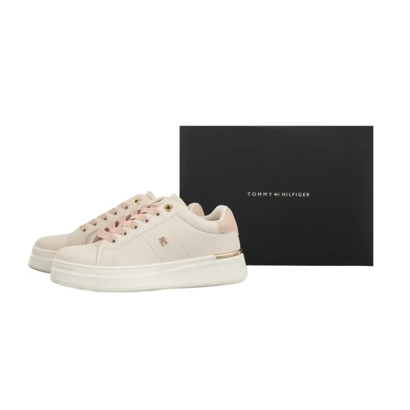 Tommy Hilfiger Low Cut Lace-Up Sneaker Milk/Nude T3A9-34253-1355B172   (TH1449-a) sporta apavi
