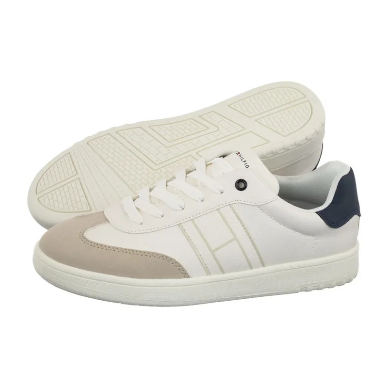Tommy Hilfiger Low Cut Lace-Up Sneaker Beige/White/Blue T3X9-34355-1269Y007 (TH1451-a) sportiniai bateliai