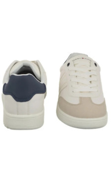 Tommy Hilfiger Low Cut Lace-Up Sneaker Beige/White/Blue T3X9-34355-1269Y007 (TH1451-a) sporta apavi