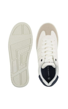 Tommy Hilfiger Low Cut Lace-Up Sneaker Beige/White/Blue T3X9-34355-1269Y007 (TH1451-a) sportiniai bateliai