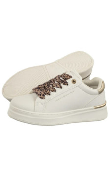 Tommy Hilfiger Low Cut Lace-Up Sneaker Off White/Platinum T3A9-34255-1355X024 (TH1453-a) sports Shoes