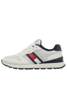 Tommy Hilfiger Flag Low Cut Lace-Up Sneaker White/Blue T3X9-34375-1697X336 (TH1454-a) sporta apavi