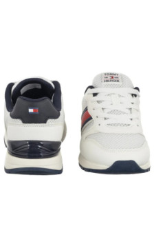 Tommy Hilfiger Flag Low Cut Lace-Up Sneaker White/Blue T3X9-34375-1697X336 (TH1454-a) sporta apavi