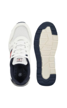 Tommy Hilfiger Flag Low Cut Lace-Up Sneaker White/Blue T3X9-34375-1697X336 (TH1454-a) sportiniai bateliai