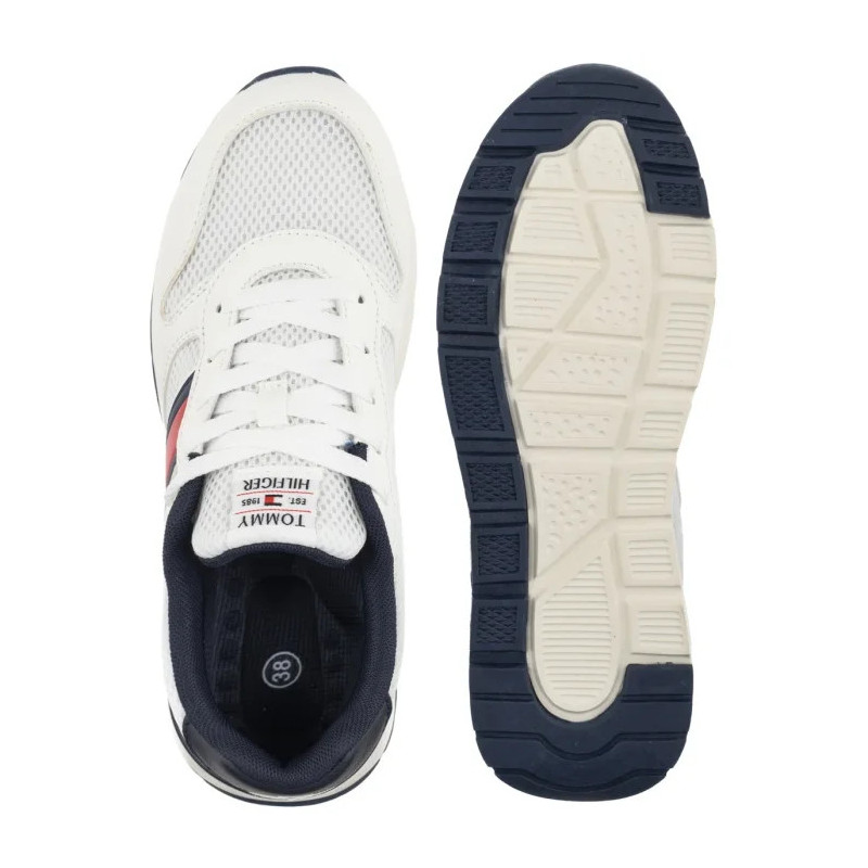 Tommy Hilfiger Flag Low Cut Lace-Up Sneaker White/Blue T3X9-34375-1697X336 (TH1454-a) sporta apavi