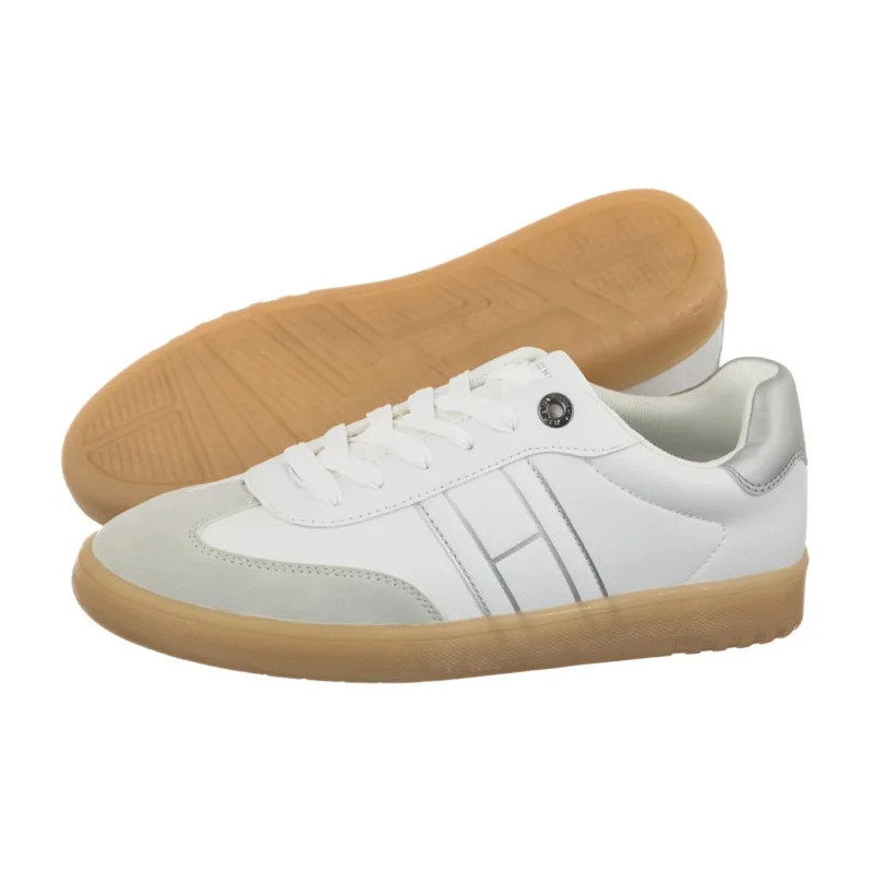 Tommy Hilfiger Low Cut Lace-Up Sneaker White/Silver T3A9-34242-1269X025 (TH1455-a) sporta apavi