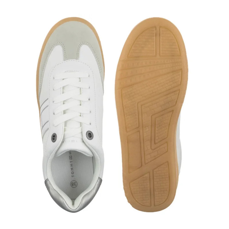 Tommy Hilfiger Low Cut Lace-Up Sneaker White/Silver T3A9-34242-1269X025 (TH1455-a) sporta apavi