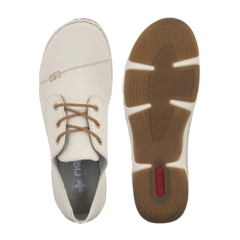 Rieker Białe 55920-80 White (RI350-a) kurpes