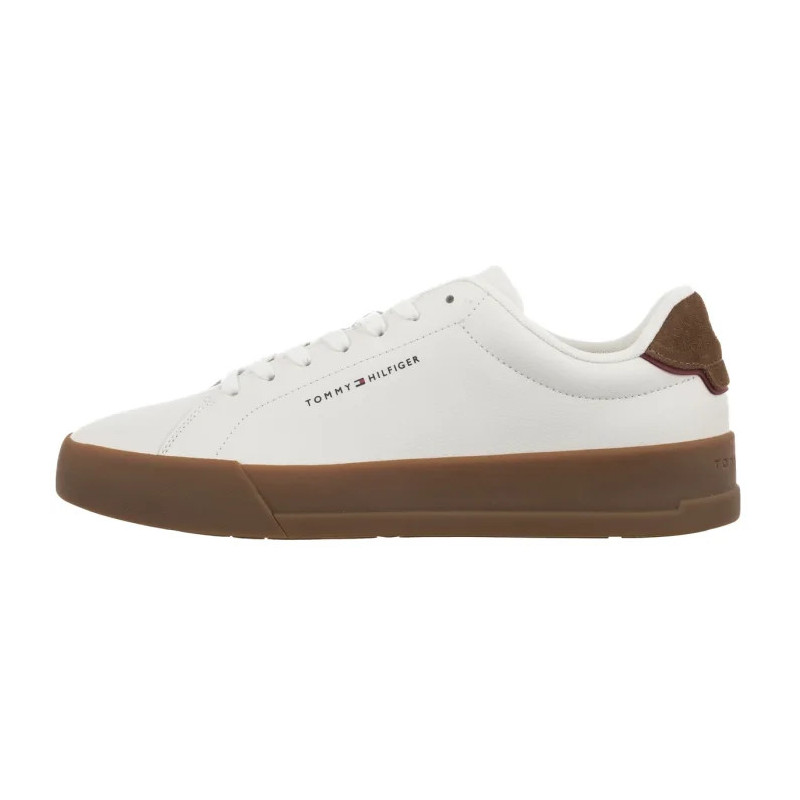 Tommy Hilfiger TH Court Lth Detail Ess Ecru/Regatta Red FM0FM05367 0LF (TH1219-e) sports shoes