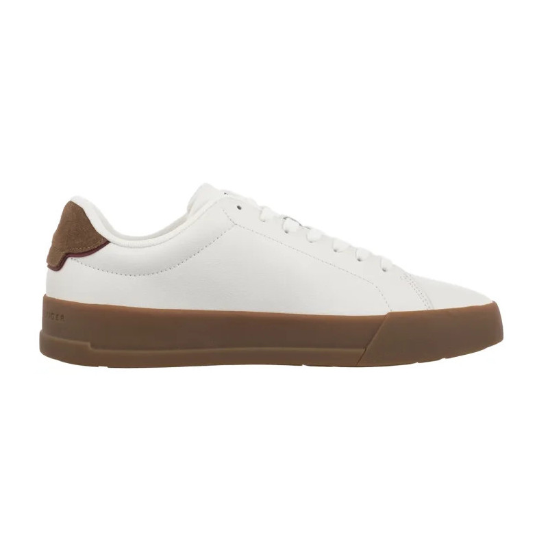 Tommy Hilfiger TH Court Lth Detail Ess Ecru/Regatta Red FM0FM05367 0LF (TH1219-e) sporta apavi