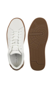 Tommy Hilfiger TH Court Lth Detail Ess Ecru/Regatta Red FM0FM05367 0LF (TH1219-e) sporta apavi