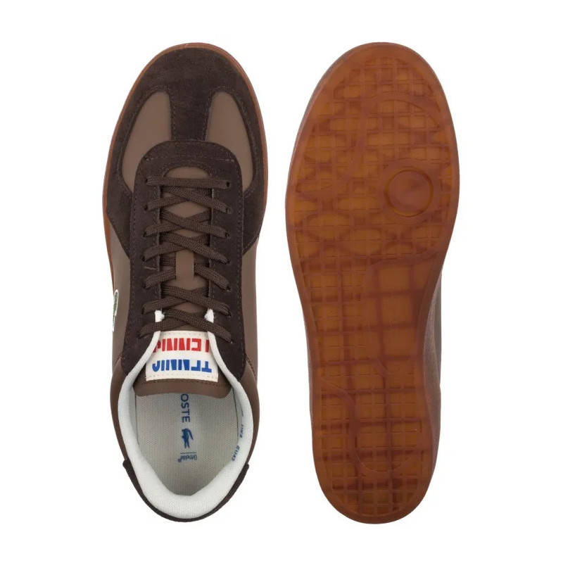 Lacoste Baseshot Pro 126 1 SMA Dk Brw/Gum- Leather 751SMA0077.031 (LC469-a) sporta apavi