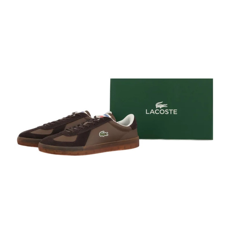 Lacoste Baseshot Pro 126 1 SMA Dk Brw/Gum- Leather 751SMA0077.031 (LC469-a) sporta apavi