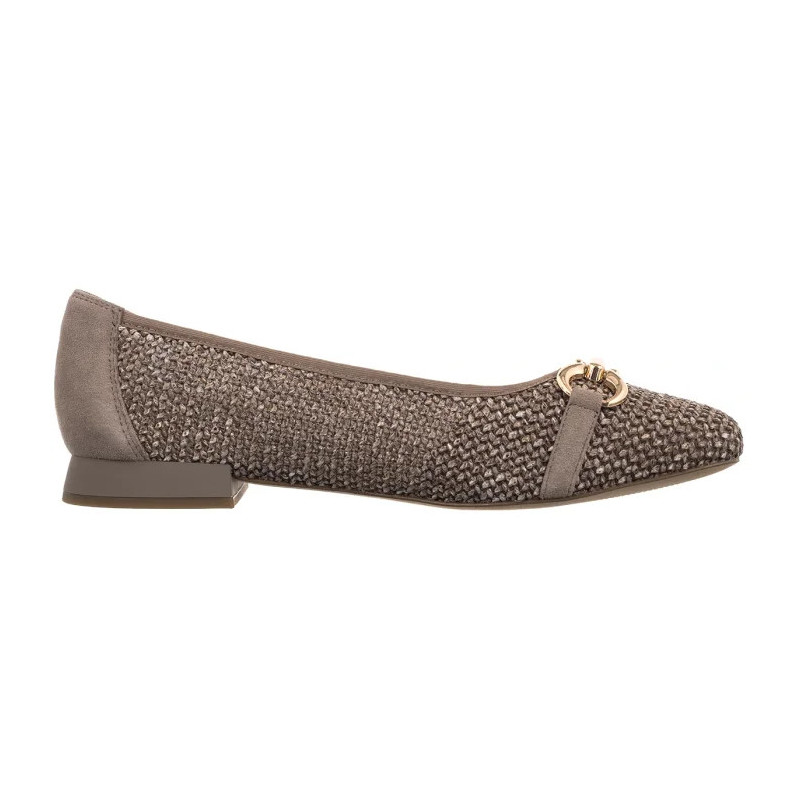 Caprice Brązowe 9-22503-42 326 Mud Comb (CP396-d) ballerinas