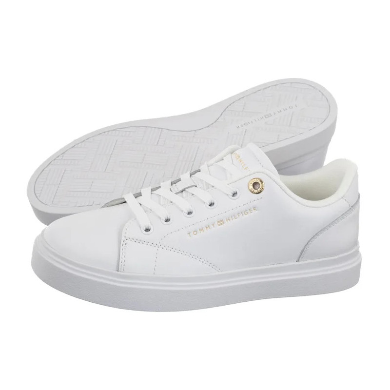 Tommy Hilfiger Th Feminine Cupsole Leather White FW0FW09105 YBS (TH1457-a) sporta apavi
