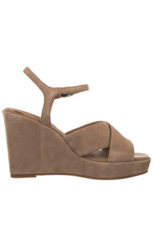 Tommy Hilfiger Suede Wrapped High Wedge Safari Canvas FW0FW09218 RBC (TH1459-a) batai