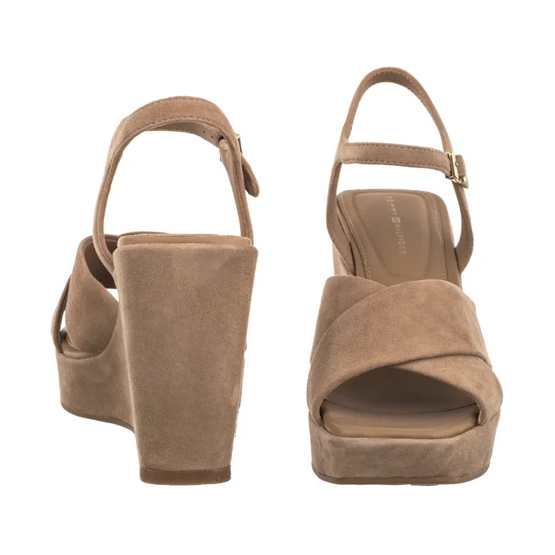 Tommy Hilfiger Suede Wrapped High Wedge Safari Canvas FW0FW09218 RBC (TH1459-a) kingad