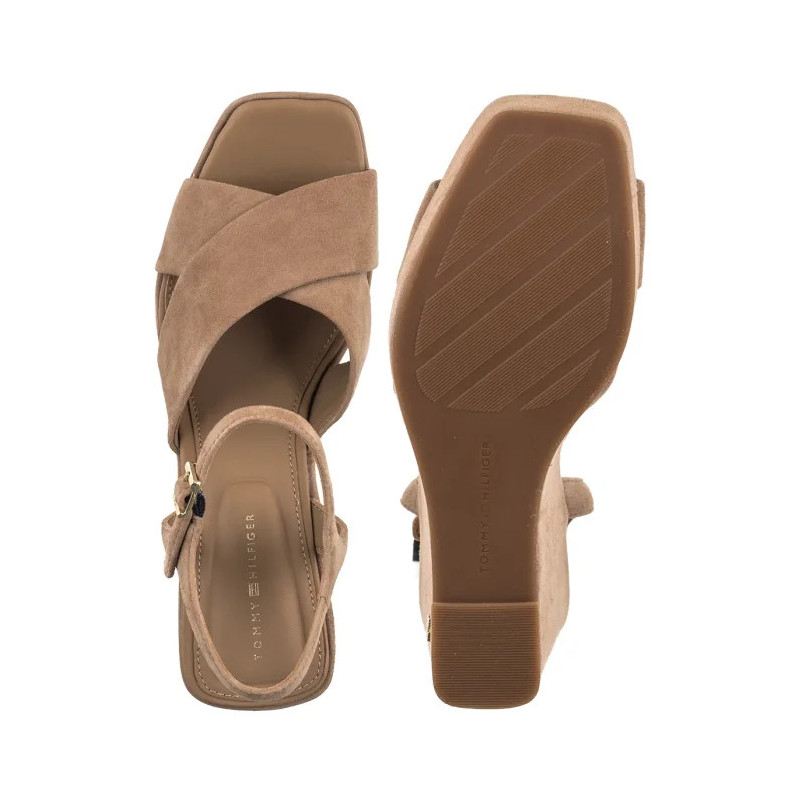 Tommy Hilfiger Suede Wrapped High Wedge Safari Canvas FW0FW09218 RBC (TH1459-a) shoes