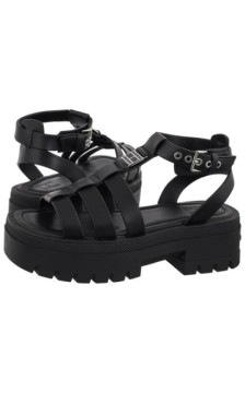 Tommy Hilfiger Tjw Fisherman Leather Max Sandal Black EN0EN029943 BDS (TH1460-a) shoes